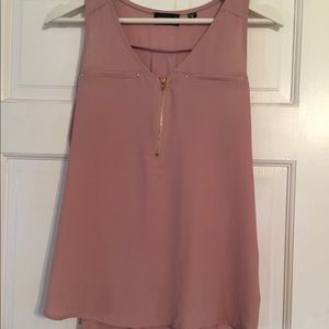 Size small, sleeveless pink blouse